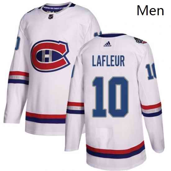 Mens Adidas Montreal Canadiens 10 Guy Lafleur Authentic White 2017 100 Classic NHL Jersey